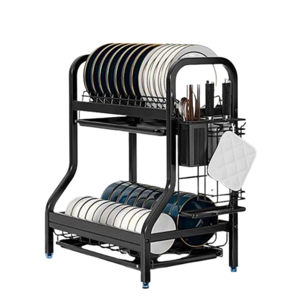 2-Tier Kitchen Storage Shelf Dish Drying Rack Holder