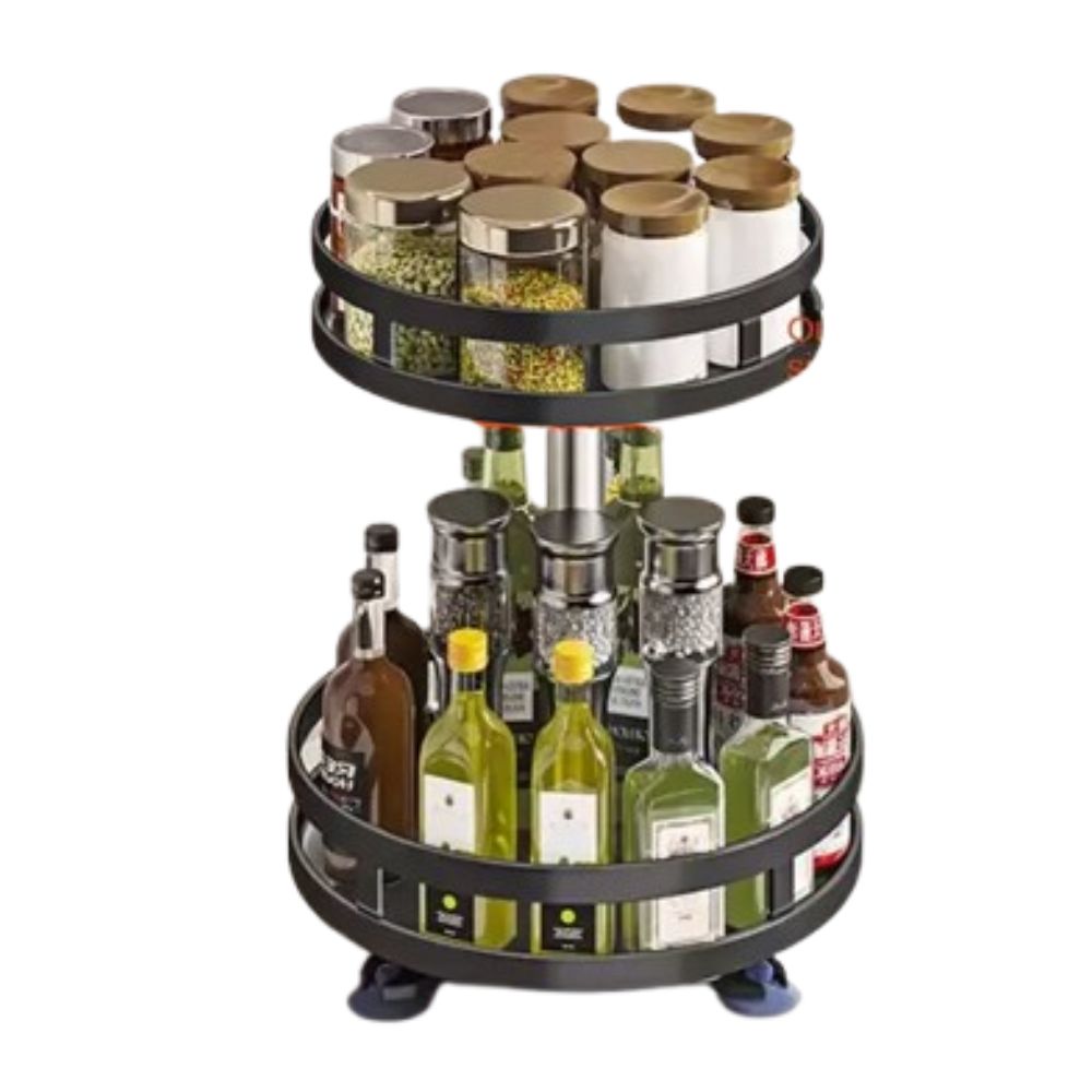 360° Rotating Storage Spice Rack Effortless Organization with Every Twist (3)