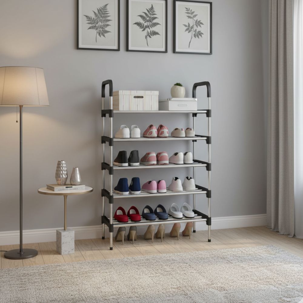 Stainless Steel 5 Layer Shoe Rack