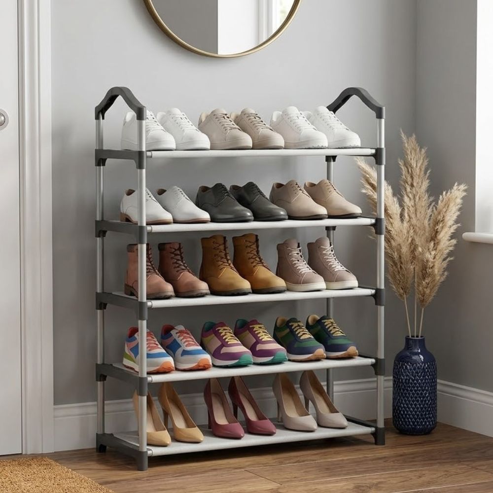 Stainless Steel 5 Layer Shoe Rack - Image 3