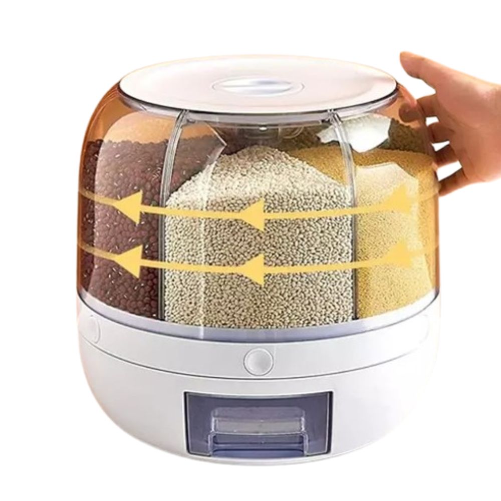 6kg Rotating Grain Dispenser Food Storage Container