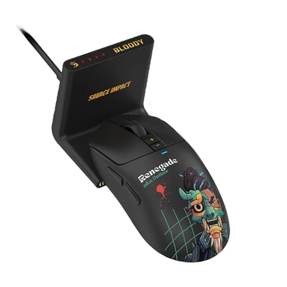 A4Tech Bloody R72 Ultra Duo Renegade Midnight Wireless Gaming Mouse with Charging Dock