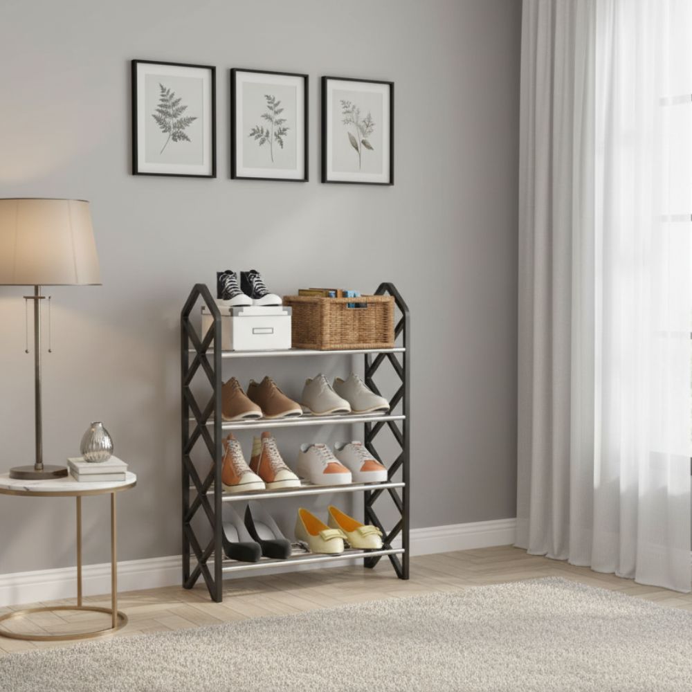 Diamond 4 Layer Shoe Rack Organizer