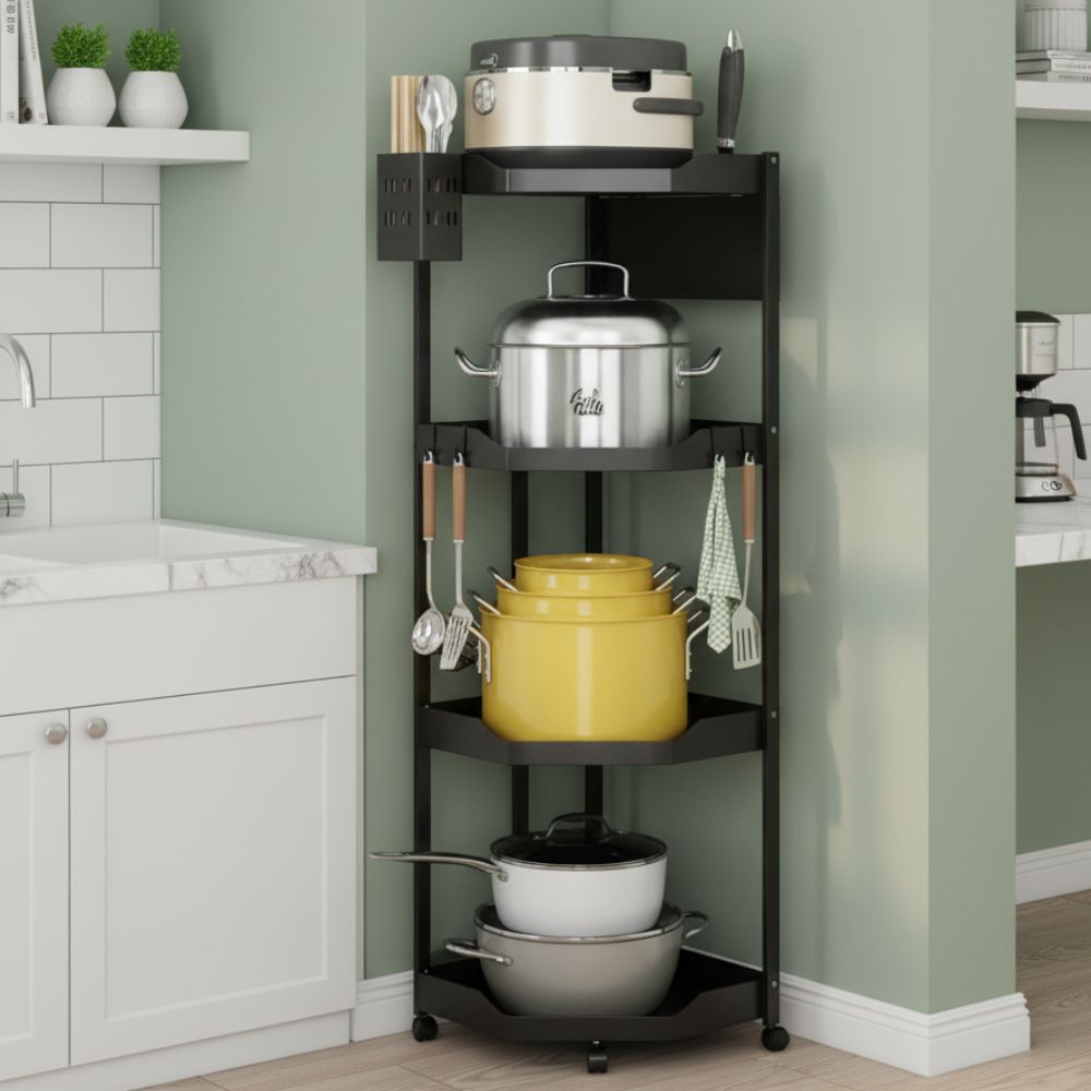 Folding Kitchen Storage Shelf 4 Layers