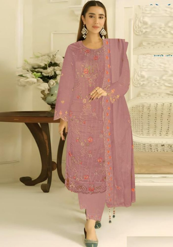 Vipul Fashion Party Wear Design Salwar Kameez Light Pink