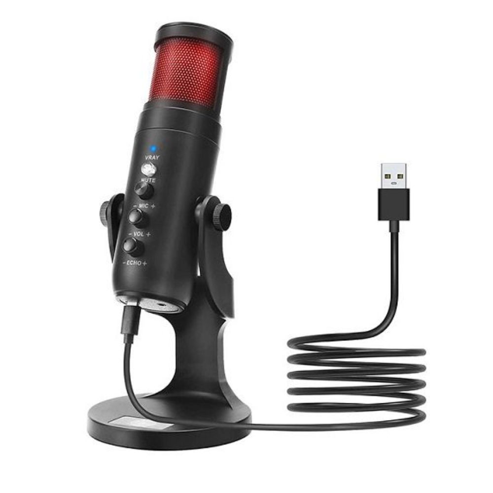 Jmary MC-PW9 RGB Professional USB Microphone For Podcasting & Live Streaming