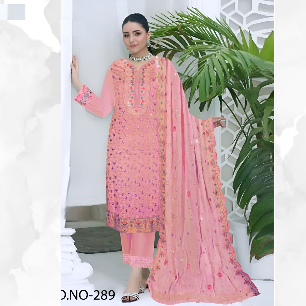 Johra Style Premium Party Wear Pink Color Dress