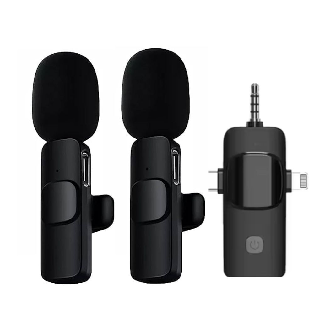K15 Professional Cordless USB Wireless Recording Microphone