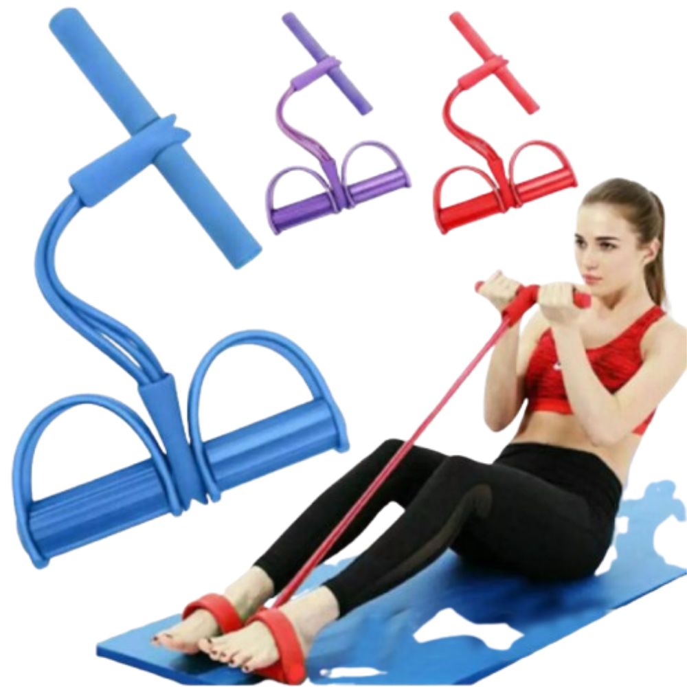 Pull Reducer Body Fitness Trimmer 4 Powerful Resistance Band Gym,Yoga Sports Exercise Equipment