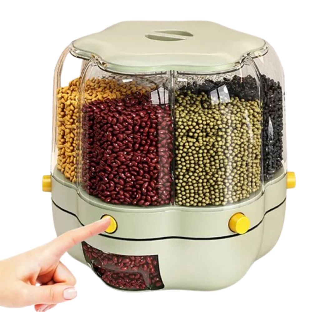 360° Rotating 6 Grid Food Dispenser