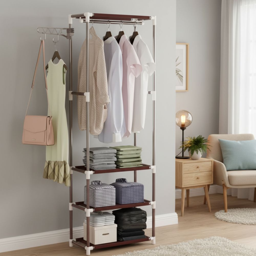 Stainless Steel Square Clothing Rack