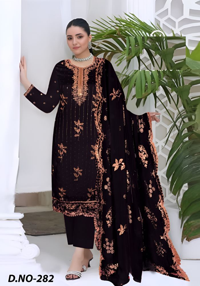 Vivek Fashion Style Premium Quality Salwar Kameez Black Color