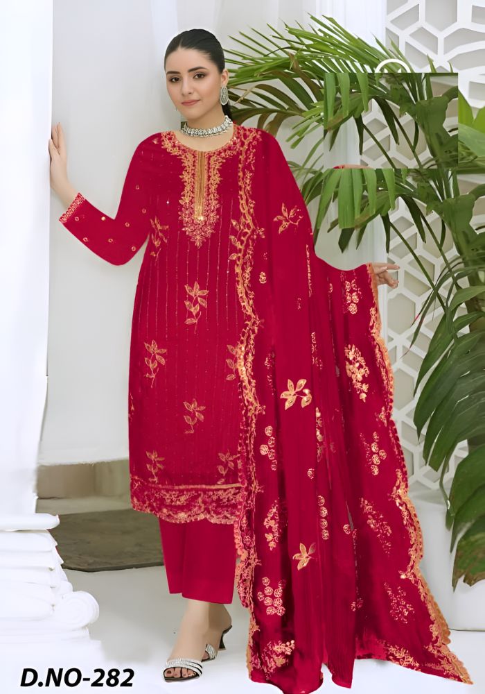 Vivek Fashion Style Premium Quality Salwar Kameez Maroon Color