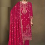 Exclusive Embroidered Three-Piece Pink Color Sawar Kameez