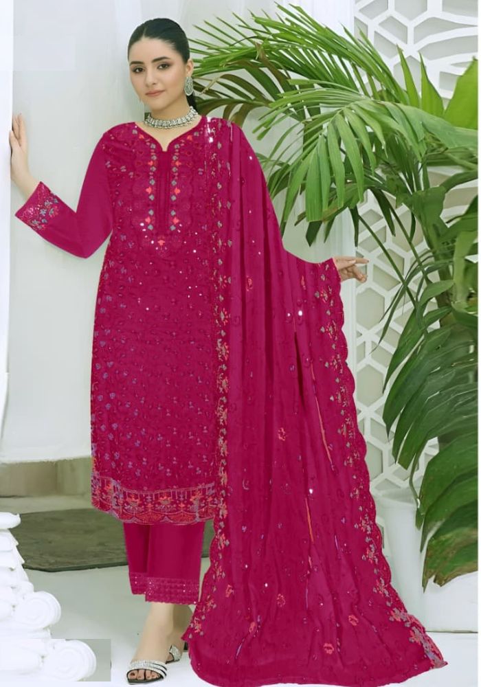 Johra Style Premium Party Wear Peach Color Dress