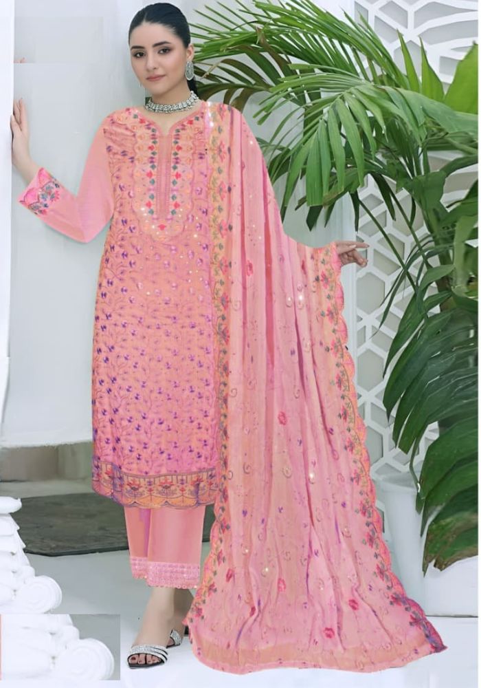 Johra Style Premium Party Wear Pink Color Dress