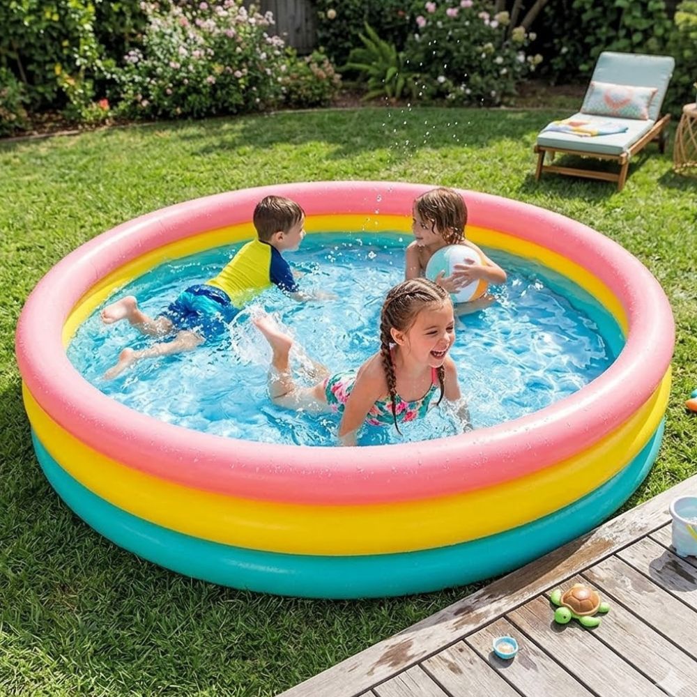 Big Children’s Inflatable Swimming Pool Rainbow Pool Toy For Kids—Perfect Summer Fun - Image 3