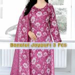 Bonoful Joypury Cotton Flower Printed Three-Piece Pink Color