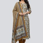 Bonoful Joypury Cotton Printed Three Piece Orange