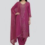 Full Body Embroidery Work Luxuary Shifon Party Dress Pink Color