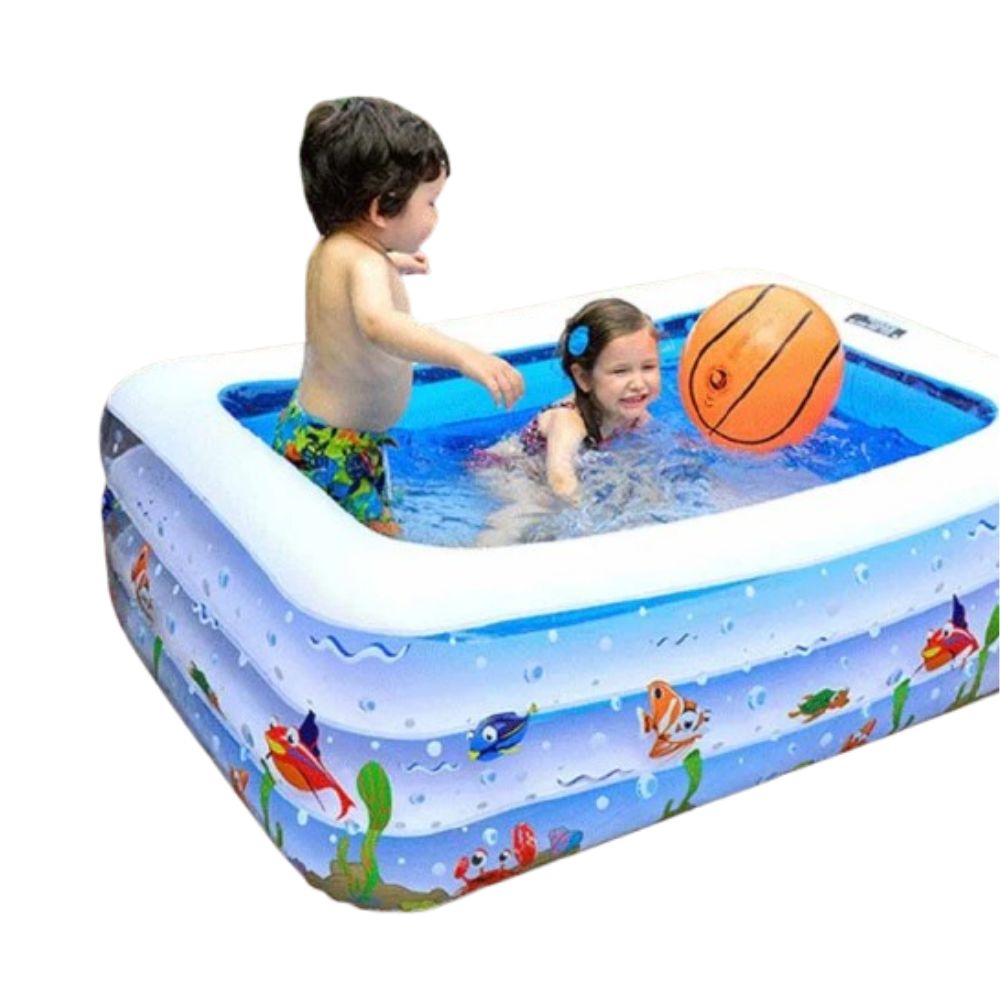 High-Quality Inflatable Kids Paddling Pool Large, Square, and Portable for Home Use