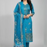 Premium Quality Pure Swis Cotton Printed Three Pieces RBL 09