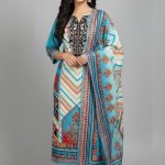 Premium Quality Pure Swis Cotton Printed Three Pieces RBL 10