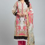 Premium Quality Pure Swis Cotton Printed Three Pieces RBL 14