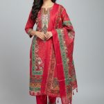 Premium Quality Pure Swis Cotton Printed Three Pieces RBL 17