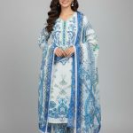 Premium Quality Pure Swis Cotton Printed Three Pieces RBL 18