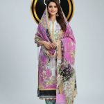Premium Quality Pure Swis Cotton Printed Three Pieces RBL 23