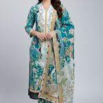 Premium Quality Pure Swis Cotton Printed Three Pieces RBL 26