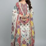 Premium Quality Pure Swis Cotton Printed Three Pieces RBL 28