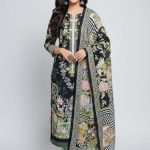 Premium Quality Pure Swis Cotton Printed Three Pieces RBL 32