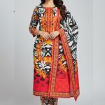 Premium Quality Pure Swis Cotton Printed Three Pieces RBL 33