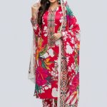 Premium Quality Pure Swis Cotton Printed Three Pieces RBL 34