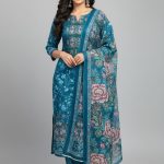 Premium Quality Pure Swis Cotton Printed Three Pieces RBL 35