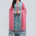 Premium Quality Pure Swis Cotton Printed Three Pieces RBL 36