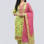 Premium Quality Pure Swis Cotton Printed Three Pieces RBL 42