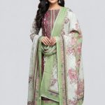 Premium Quality Pure Swis Cotton Printed Three Pieces RBL 43