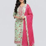 Premium Quality Pure Swis Cotton Printed Three Pieces RBL 44