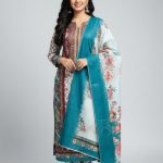 Premium Quality Pure Swis Cotton Printed Three Pieces RBL 45