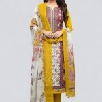 Premium Quality Pure Swis Cotton Printed Three Pieces RBL 45