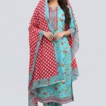 Premium Quality Pure Swis Cotton Printed Three Pieces RBL 48