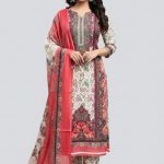 Premium Quality Pure Swis Cotton Printed Three Pieces RBL 49