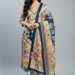 Premium Quality Pure Swis Cotton Printed Three Pieces RBL 51