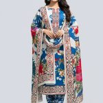 Premium Quality Pure Swis Cotton Printed Three Pieces RBL 01