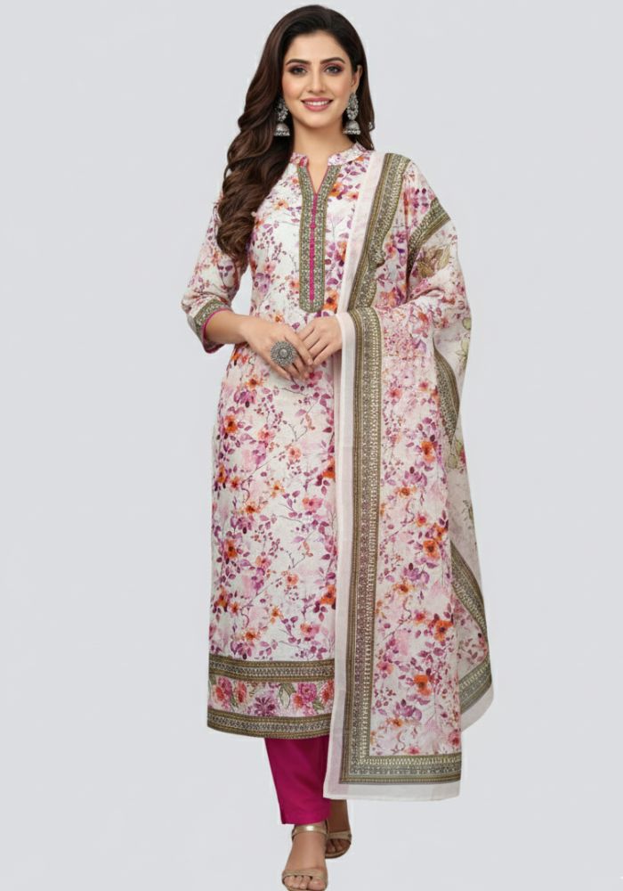 Sana Safina Luxury Cotton Embroydery Salwer Kameez Purple Color
