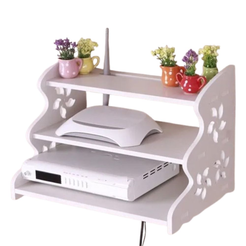 Wall Mount WiFi Router Stand - TV Set-top Box Rack