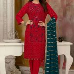 Embroidered Organza Suits Unstitched Luxury Collection Three Piece DHF-D-301